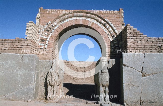 Gate, Northwest Palace, Calah (Nimrud), Iraq, 1977.