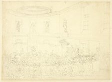 Study for India House, the Sale Room, from Microcosm of London, c. 1809. Creator: Augustus Charles Pugin.