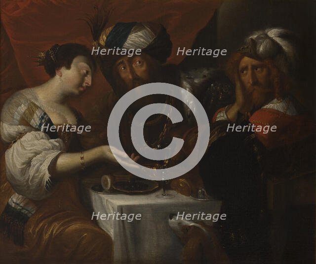 Feast of Esther, 1653. Creator: Hendrik Herregouts.