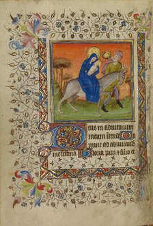 The Flight into Egypt; Book of Hours, about 1400-1410. Creator: Unknown.