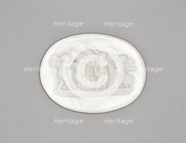 Medallion with Marriage of Cupid and Psyche, Burslem, Late 18th century. Creator: Wedgwood.