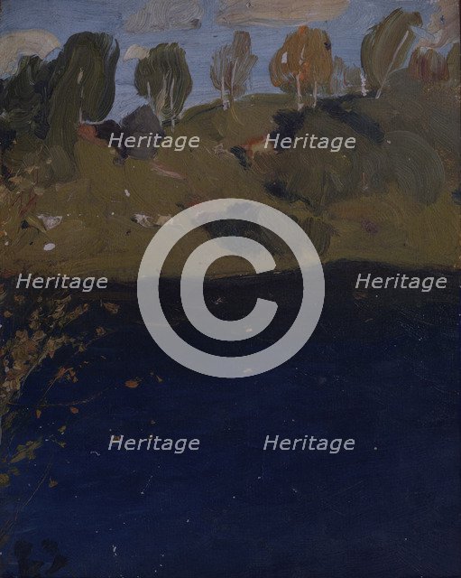 At a lake. Autumn, 1890s. Artist: Levitan, Isaak Ilyich (1860-1900)