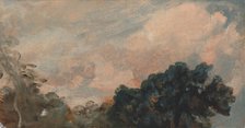 Cloud Study with Trees;Study of Clouds and Trees, 1821. Creator: John Constable.