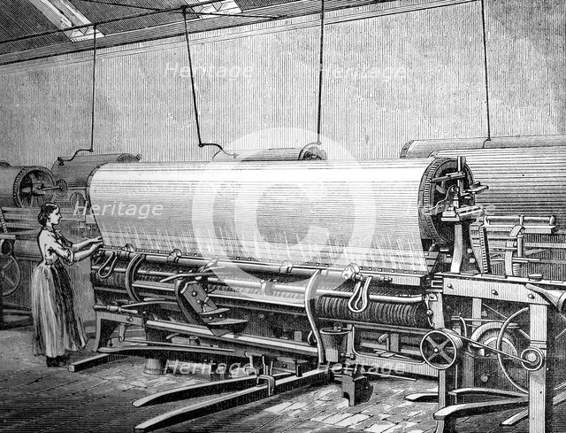 Net loom in the Stuart's factory, c1880. Artist: Unknown