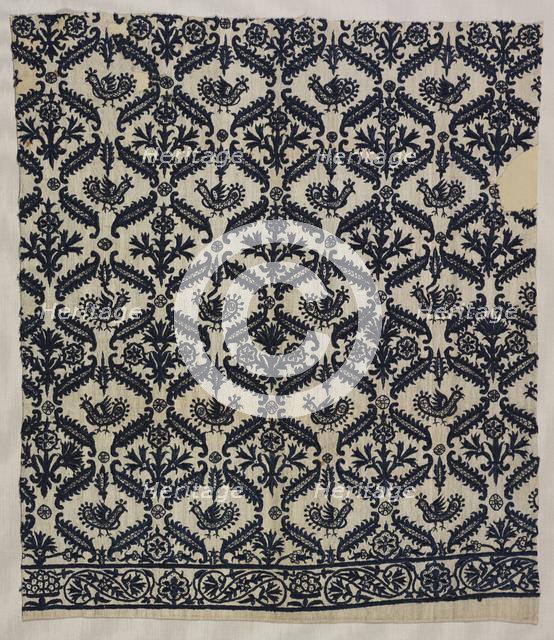 Fragment of a Bed Curtain, 1600s - 1700s. Creator: Unknown.