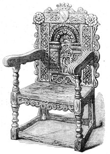 "My Lady's Chair", at Corby Castle, formerly belonging to the Countess of Derwentwater, 1862. Creator: Unknown.
