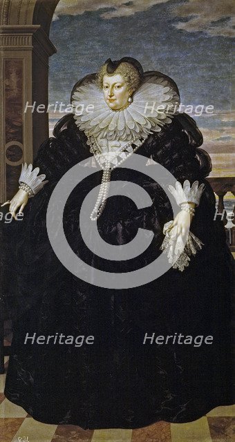 Portrait of Marie de Médici (1575-1642). Artist: Pourbus, Frans, the Younger (1569-1622)