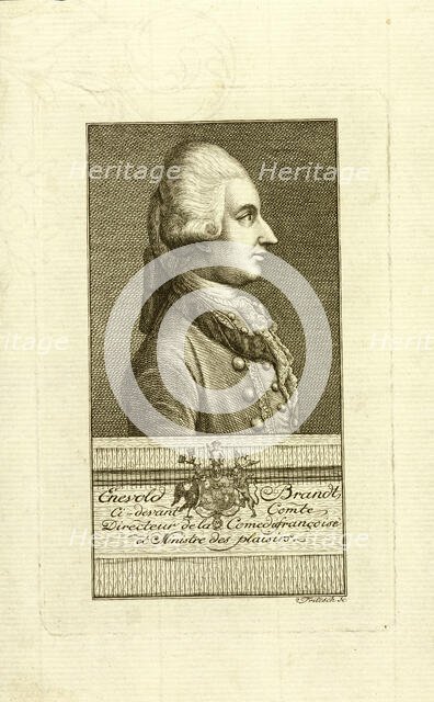 Portrait of Count Enevold Brandt (1738-1772), 1773. Creator: Fritzsch, Christian Friedrich (ca. 1719-before 1774).