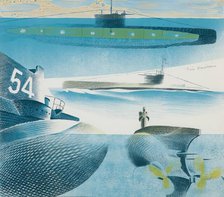 Different Aspects of Submarines, 1940 - 1941. Creator: Eric Ravilious.