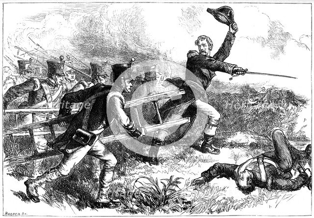 Sir Edward Pakenham leading the attack on New Orleans, 1815 (c1880).Artist: Hooper