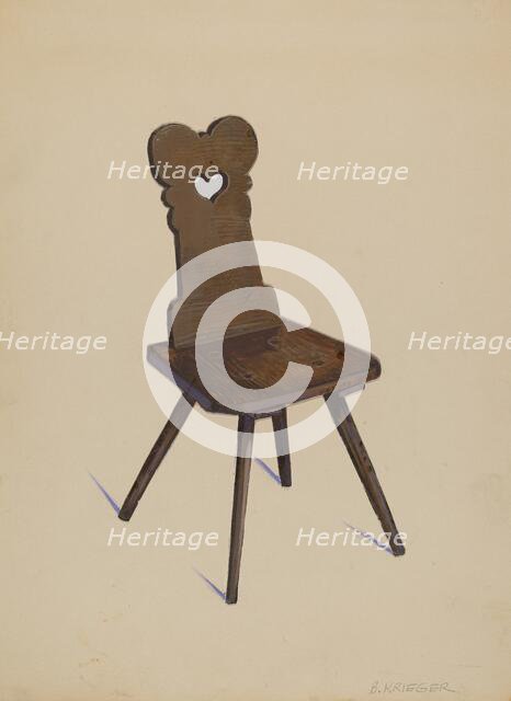 Side Chair, 1935/1942. Creator: Bernard Krieger.