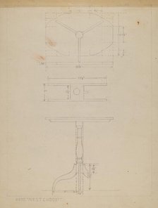 Table, 1935/1942. Creator: Hans Westendorff.