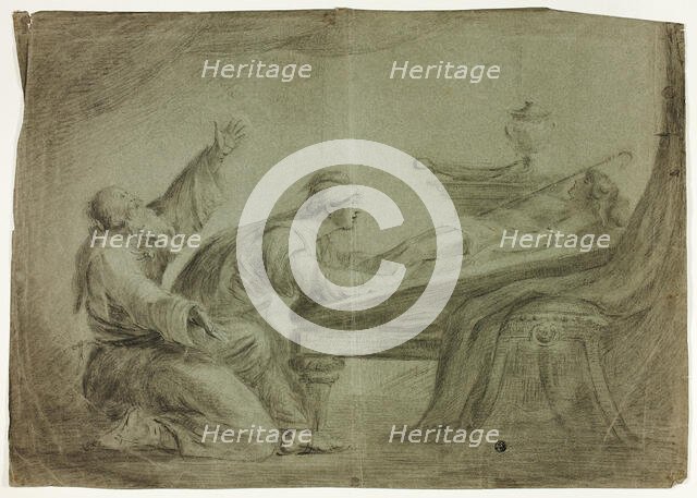 Couple in Antique Dress, Mourning Dead Son, n.d. Creator: Unknown.