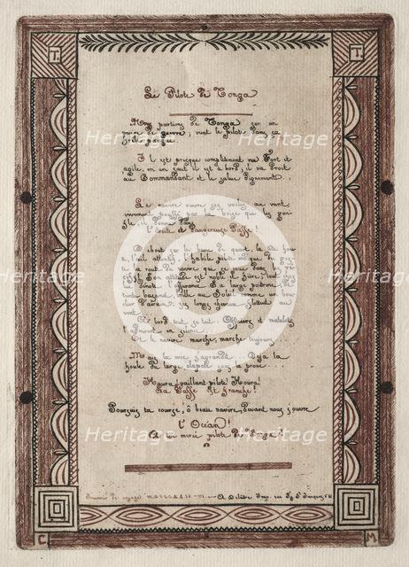 Verses to the Pilot of Tonga, 1856. Creator: Charles Meryon (French, 1821-1868).