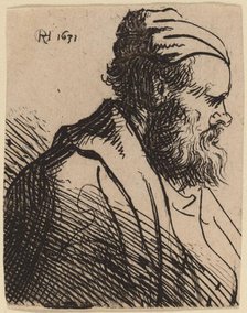 Snub-Nosed Man in a Cap, in or before 1630. Creator: Rembrandt Harmensz van Rijn.