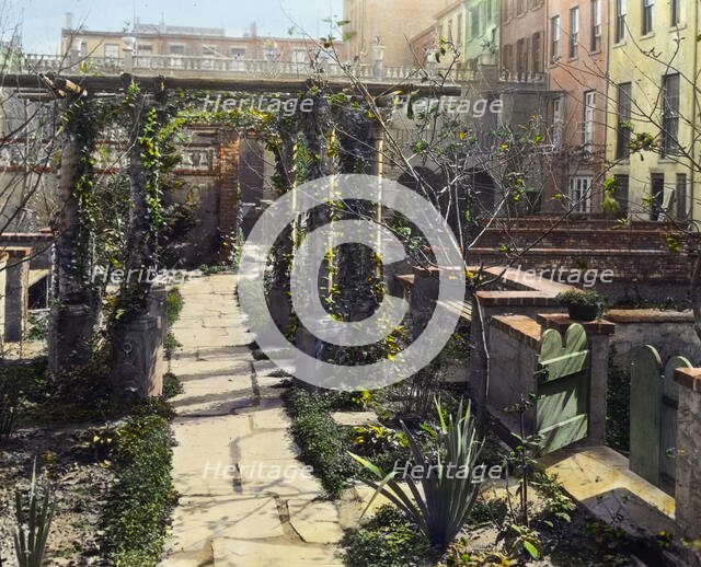 Turtle Bay Gardens, 227-247 East 48th Street and 228-246 East 49th Street, New York, New York, 1920. Creator: Frances Benjamin Johnston.