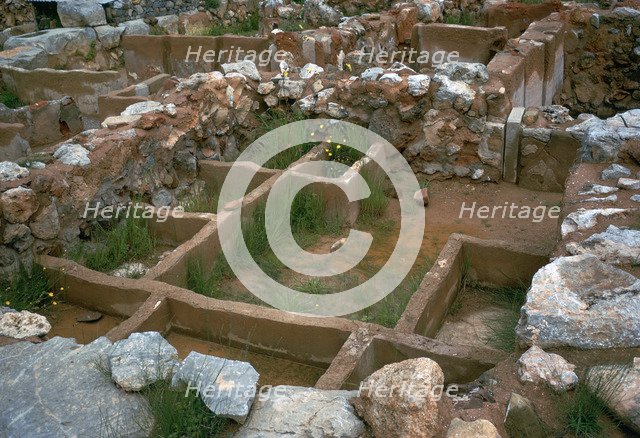 Treasure room of the Minoan palace at Zakro, 20th-15th century BC. Artist: Unknown