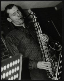 Steve Kaldestad playing tenor saxophone at The Fairway, Welwyn Garden City, Hertfordshire, 2003. Artist: Denis Williams