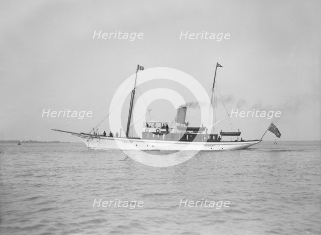 The steam yacht 'Majista', 1911. Creator: Kirk & Sons of Cowes.