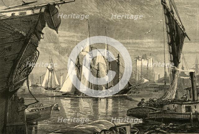 'Scene on the East River', 1874.  Creator: Harry Fenn.