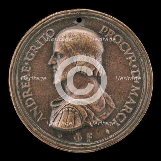 Andrea Gritti, Procurator of St. Mark's, later Doge of Venice [obverse], 1512/1516. Creator: Giovanni Falier.