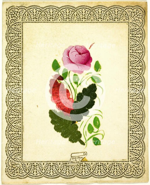 Wilt Thou Be Mine Love? (valentine), c. 1840. Creator: Joseph Addenbrooke.