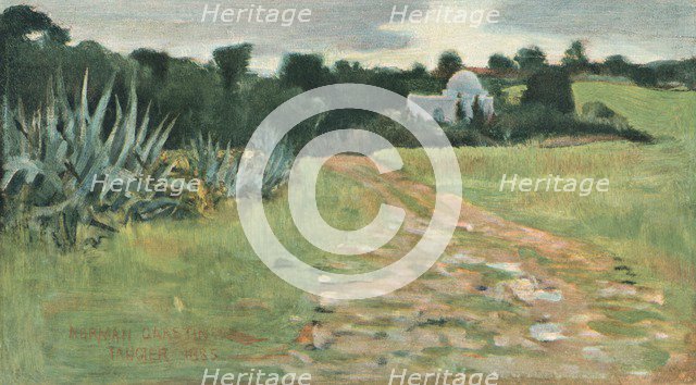 'Saint's House and Field, Tangier', 1885. Artist: Norman Garstin.