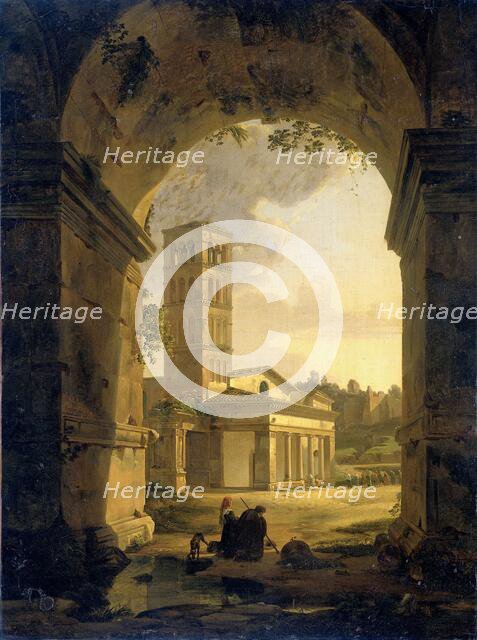 San Giorgio in Velabro in Rome, 1820. Creator: Antonie Sminck Pitloo.