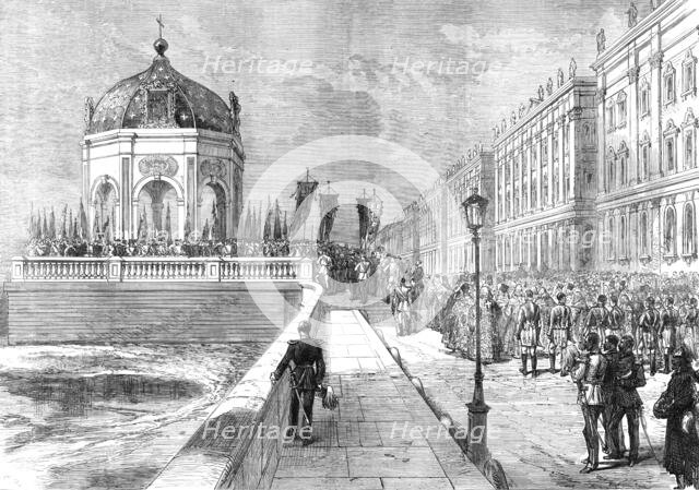 Blessing the Neva at St. Petersburg, from a sketch by our special artist, 1874. Creator: C. R..