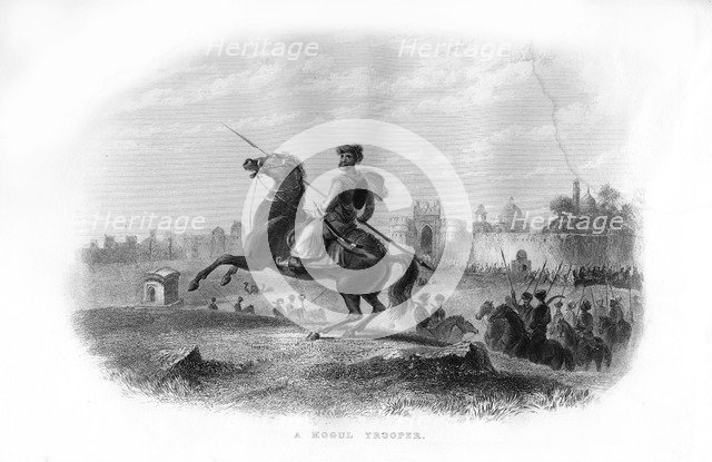 A Mogul trooper, 19th century. Artist: Unknown