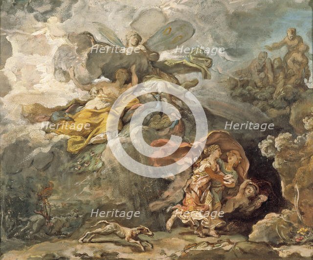 Aeneas and Dido Fleeing the Storm, between c1772 and c1774. Creator: Jean Bernard Restout.