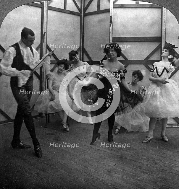 'The School of the Ballet'.Artist: American Stereoscopic Company