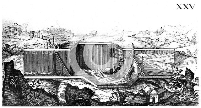 Pound lock, 1664. Artist: Unknown