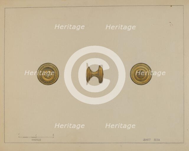 Drawer Pull, c. 1936. Creator: Janet Riza.