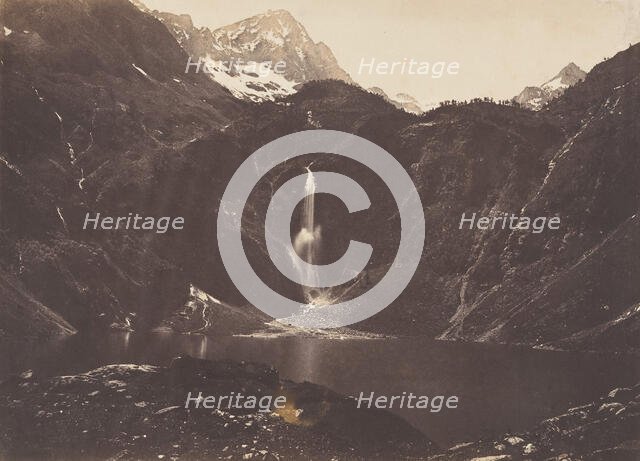 Vue du lac d'Oo ou Seculejo, Bagnère de Luchon, 1853. Creator: Joseph Vigier.