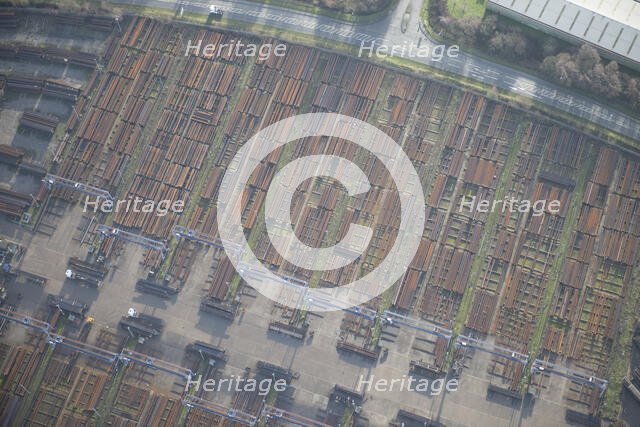 Steel depot, Scunthorpe, North Lincolnshire, 2016. Creator: Dave MacLeod.