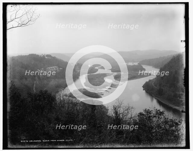 Delaware River from Winona Cliff, between 1890 and 1901. Creator: Unknown.