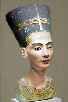 Head of Queen Nefertiti of Egypt. Artist: Unknown.