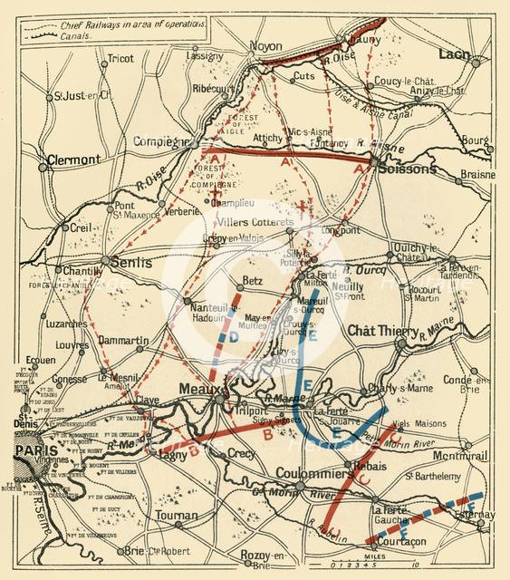 'The Second Phase of the Great Retreat...1914', (c1920).  Creator: Unknown.