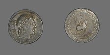Denarius (Coin) Depicting the God Apollo, 85 BCE. Creator: Unknown.