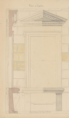 Exterior Window Bay from the Farnese Palace of Caprarola, Preparatory Study..., 1815-23. Creator: François Debret.