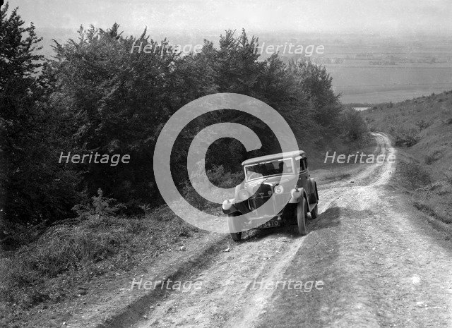 1933 Talbot 14/45 1665 cc competing in a Talbot CC trial. Artist: Bill Brunell.