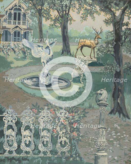 Garden Setting, 1935/1942. Creator: Perkins Harnly.
