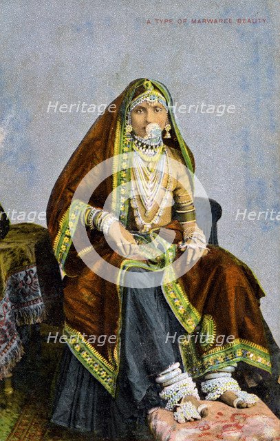 'A type of Marwaree beauty', India, early 20th century. Artist: Unknown