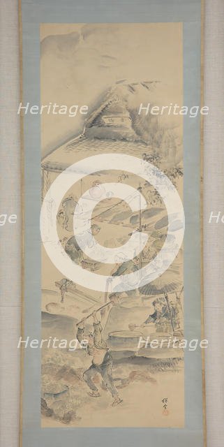 Making Ceramics, first half of the19th century. Creator: Eiraku Hozen.