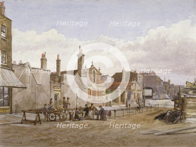 Skinners' Almshouses and Trinity Almshouses, Mile End Road, Stepney, London, 1883. Artist: John Crowther