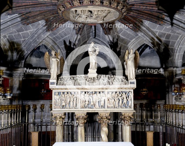 Tomb of Santa Eulalia, polychromed marble (1327-1339).