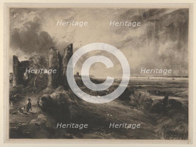 Hadleigh Castle: Large Plate, 1830-32. Creator: David Lucas.