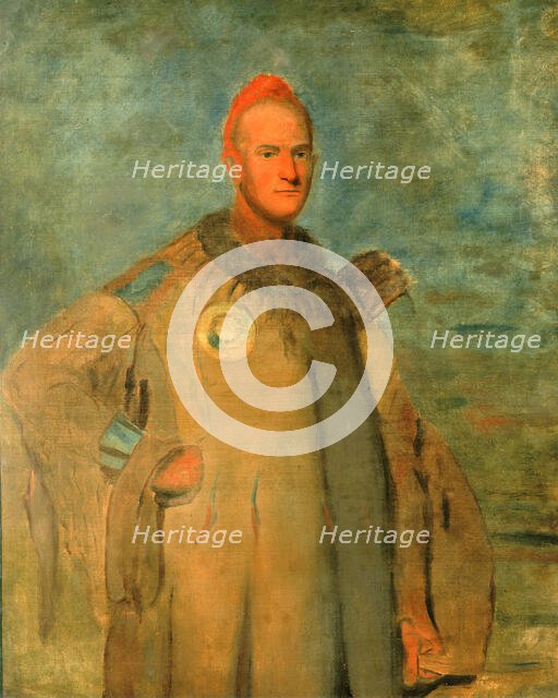 Theodore Burr Catlin, in Indian Costume, 1840-1841. Creator: George Catlin.