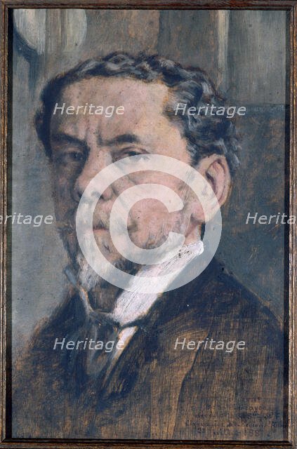 Self-portrait of Charles Courtry (1846-1897), engraver, c1890. Creator: Charles Courtry.